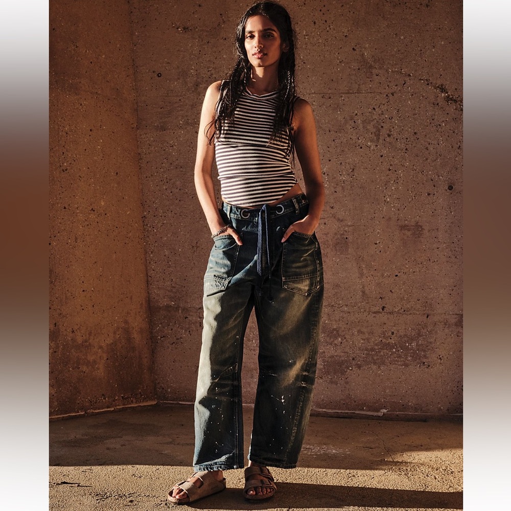 FP Moxie Pull On Barrel Jeans